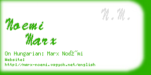 noemi marx business card